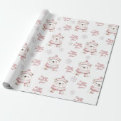 Winter Wonderland Witte Beer Gelukkige Verjaardag Cadeaupapier (Uitgerold)