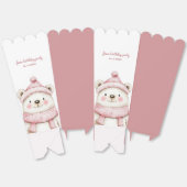 Winter Wonderland Witte Beer Verjaardag Bedankdoosjes (Ongevouwen)