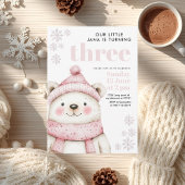 Winter Wonderland Witte Beer Verjaardag Kaart