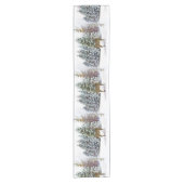 Winter Wonderland Witte Kerst Tafel Runner Korte Tafelloper (Voorkant)
