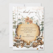 Winter Wonderland Woodland Animals Baby shower Bedankkaart (Voorkant)