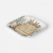 Winter Wonderland Woodland Animals Baby shower Papieren Bordje (Gebogen)