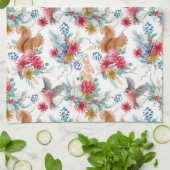 Winter Wonderland Woodland Dieren Kerstmis Theedoek (Gevouwen)