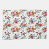 Winter Wonderland Woodland Dieren Kerstmis Theedoek (Horizontaal)