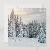 Winter Wonderland Woodland Script Engagement Party Kaart (Achterkant)