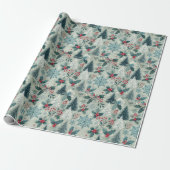 Winter Wonderland Wrapping Paper Cadeaupapier (Uitgerold)