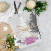 Winter Wonderland Wrapping Paper Sheets Magenta