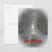 Winter Wonderland Yule / Solstice Feestdagenkaart (Voorkant / Achterkant)