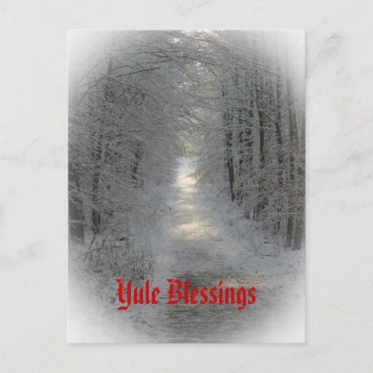 Winter Wonderland Yule / Solstice Feestdagenkaart (Voorkant)