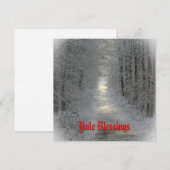 Winter Wonderland Yule / Winter Solstice Feestdagenkaart (Voorkant / Achterkant)