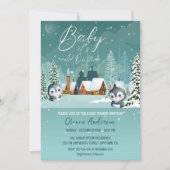 Winter Wonderland zijn koude buiten baby shower Kaart (Voorkant)
