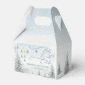 Winter Wonderland zijn koude buiten Boy Baby showe Bedankdoosjes (Achterkant)