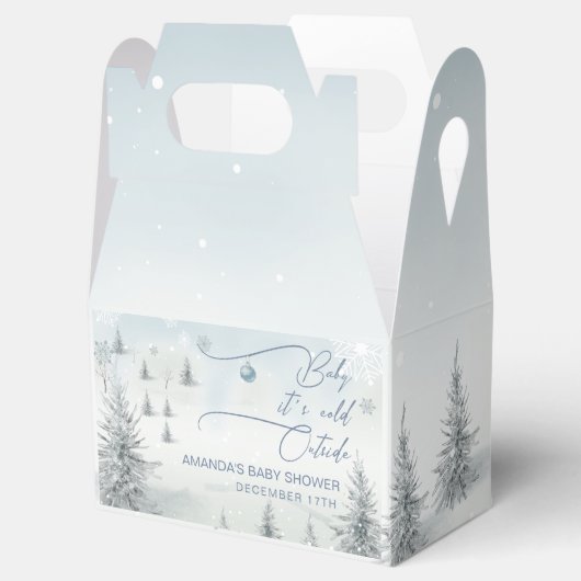 Winter Wonderland zijn koude buiten Boy Baby showe Bedankdoosjes (Geopend)