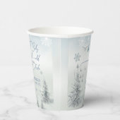 Winter Wonderland zijn koude buiten Boy Baby showe Papieren Bekers (Rechts)