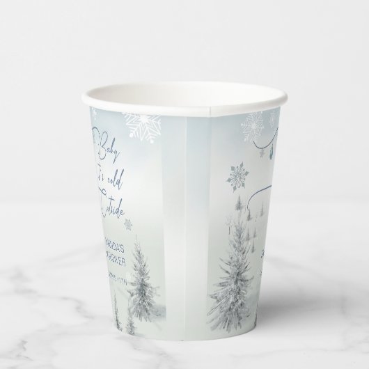 Winter Wonderland zijn koude buiten Boy Baby showe Papieren Bekers (Rechts)