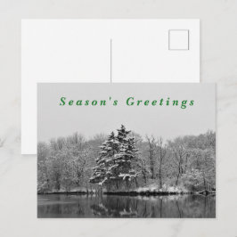 Winter Wonderland zwart-wit sneeuwfotografie Feestdagenkaart
