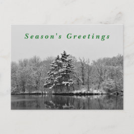 Winter Wonderland zwart-wit sneeuwfotografie Feestdagenkaart