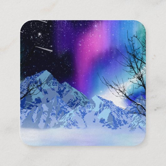 Winter Wonderlight Square Visitekaartje (Achterkant)