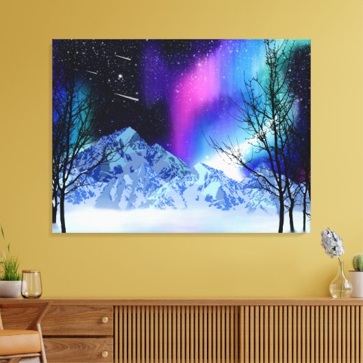 Winter Wonderlights Canvas Print (Insitu (Woonkamer))