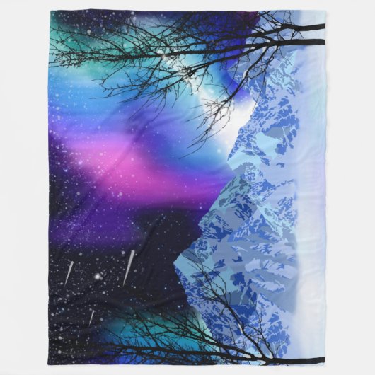Winter Wonderlights Fleece Deken (Voorkant)