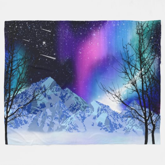 Winter Wonderlights Fleece Deken (Voorkant (Horizontaal))