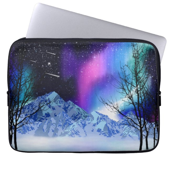 Winter Wonderlights Laptophoes Laptop Sleeve (Voorkant)