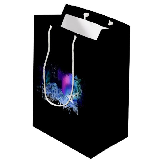 Winter Wonderlights Medium Gift Bag Medium Cadeauzakje (Achterkant Gekanteld)