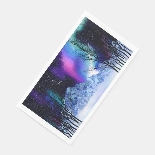 Winter Wonderlights Papieren gasthanddoeken Servet (Hoek)