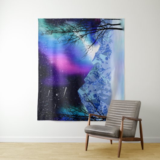 Winter Wonderlights Tapestry Wandkleed (In situ)