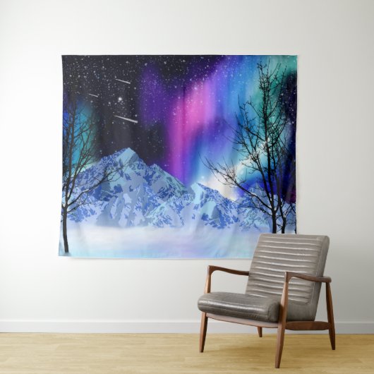 Winter Wonderlights Tapestry Wandkleed (In Situ (horizontaal))
