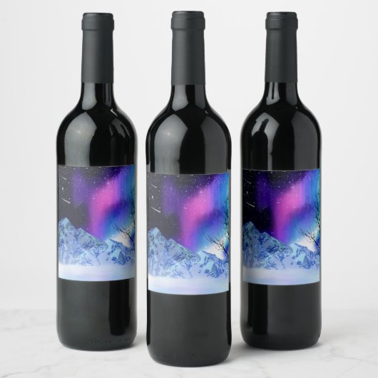 Winter Wonderlights Wijnlabel Wijn Etiket (Flessen)