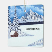 Winter Wonderplein Keramisch Ornament (Links)