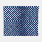 Winter Wonders Blue Dot Pattern Blanket Fleece Deken (Voorkant (Horizontaal))