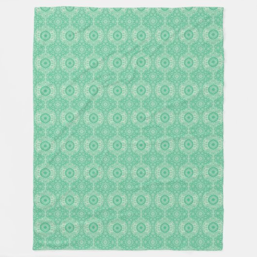 Winter Wonders Decorative Green Fleece Blanket (Voorkant)