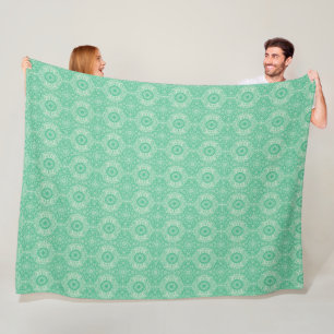 Winter Wonders Decorative Green Fleece Blanket Deken