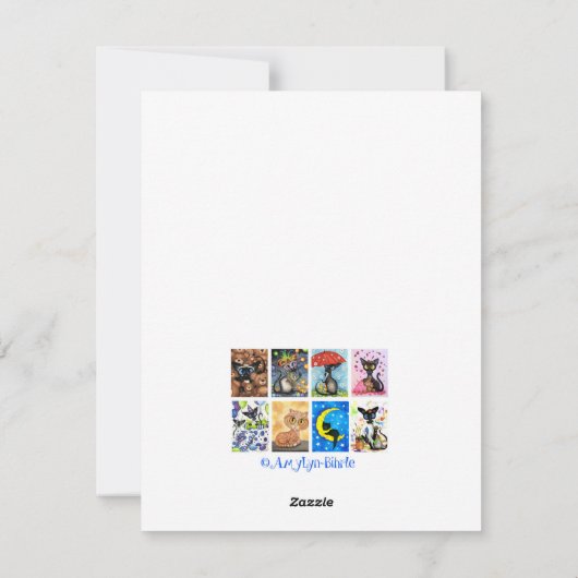 Winter Wonders Kerstmis Konijn van Bihrle Feestdagenkaart (Achterkant)