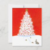 Winter Wonders Kerstmis Konijn van Bihrle Feestdagenkaart (Voorkant)