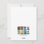 Winter Wonders Kerstvakantie Konijn van Bihrle Feestdagenkaart (Achterkant)