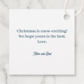 Winter Wonders Polar Beer Cub Snowball Tree Gift Bedankjes Labels (Achterkant)