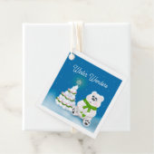 Winter Wonders Polar Beer Cub Snowball Tree Gift Bedankjes Labels (In situ)