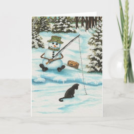Winter Wonders Snowman Gone Gevist door Bihrle Feestdagen Kaart