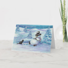Winter Wonders Snowman Snooze Kaart van Bihrle