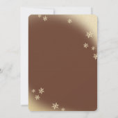 Winter Woodland 50e Jubileum Goud en Bruin Kaart (Achterkant)