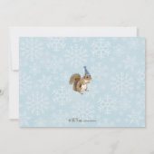 Winter Woodland Animal Party Invitation Kaart (Achterkant)