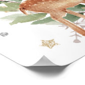 Winter Woodland Animals Baby Het is koud, Welkom Poster (Hoek)