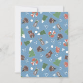 Winter Woodland Animals Baby shower Dank u wel Bedankkaart (Achterkant)