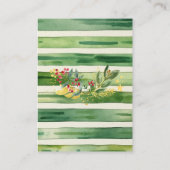 Winter Woodland Animals Baby shower Diaper Raffle Informatiekaartje (Achterkant)