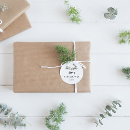 Winter Woodland Animals Baby shower Envelope Seal Ronde Sticker