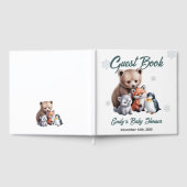 Winter Woodland Animals Baby shower Gastboek Gastenboek (Volledig)