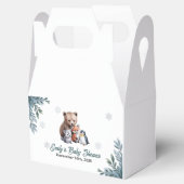 Winter Woodland Animals Baby shower gunstbox Bedankdoosjes (Geopend)